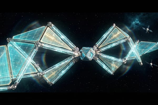 Space Solar Arrays That Unfold to Football Field Size in Orbit